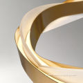 Ring Round Led Chandelier Luxury gold acrylic ring round personality led Chandelier Manufactory